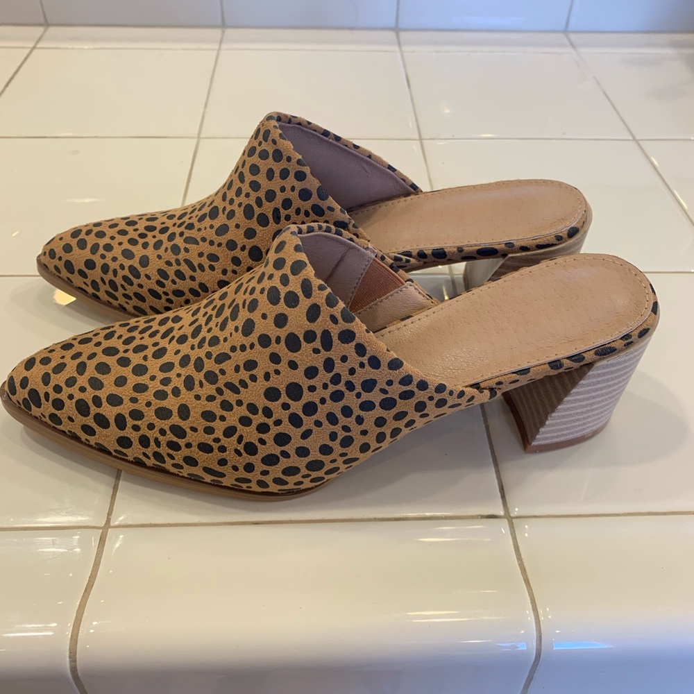 New! Cheetah Print Mules